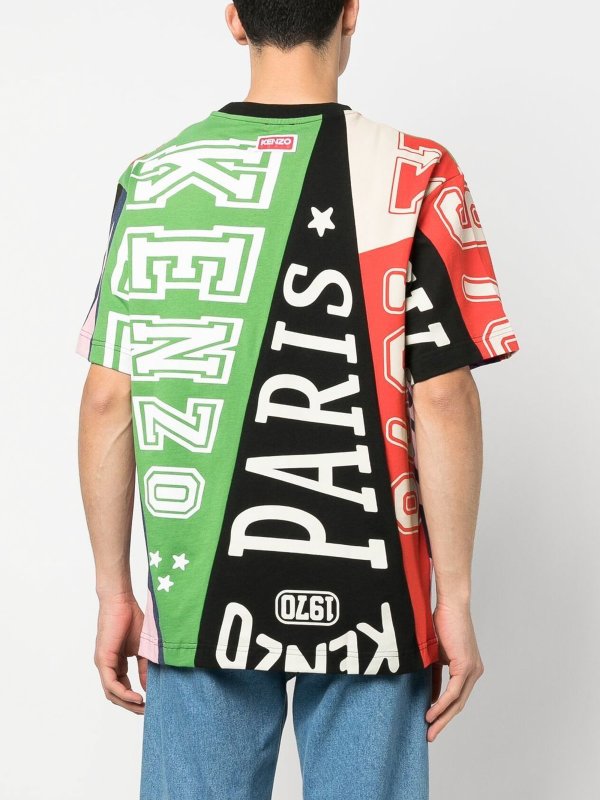 Logo-print cotton T-shirt shop online: KENZO