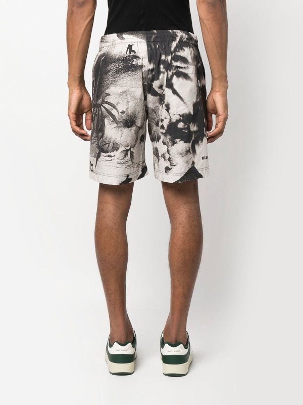 Pantaloncini sportivi con stampa grafica shop online: m.s.g.m.