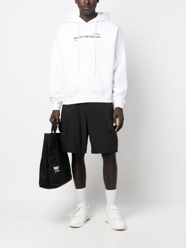 OFF-WHITE: Sweatshirts & Sweaters online - Slogan-print hoodie