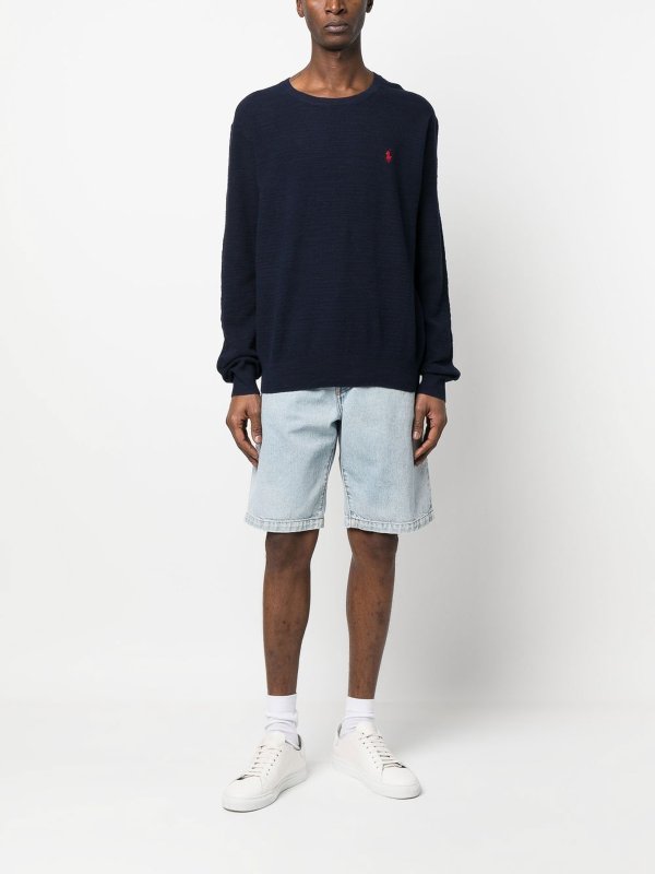 POLO RALPH LAUREN: crew necks online - Embroidered logo knit jumper