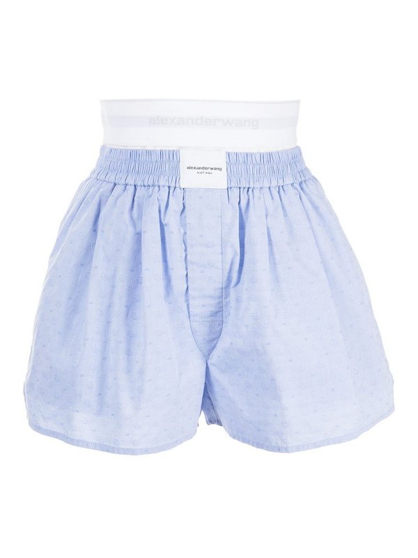 ALEXANDER WANG: トラウザーショーツ - ショートパンツ - ブルー