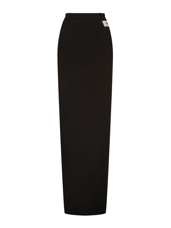 DOLCE & GABBANA: Long skirts - Number-patch straight skirt