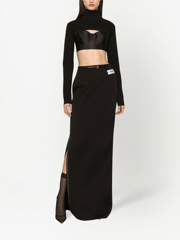 iKRIX DOLCE & GABBANA: Long skirts - Number-patch straight skirt