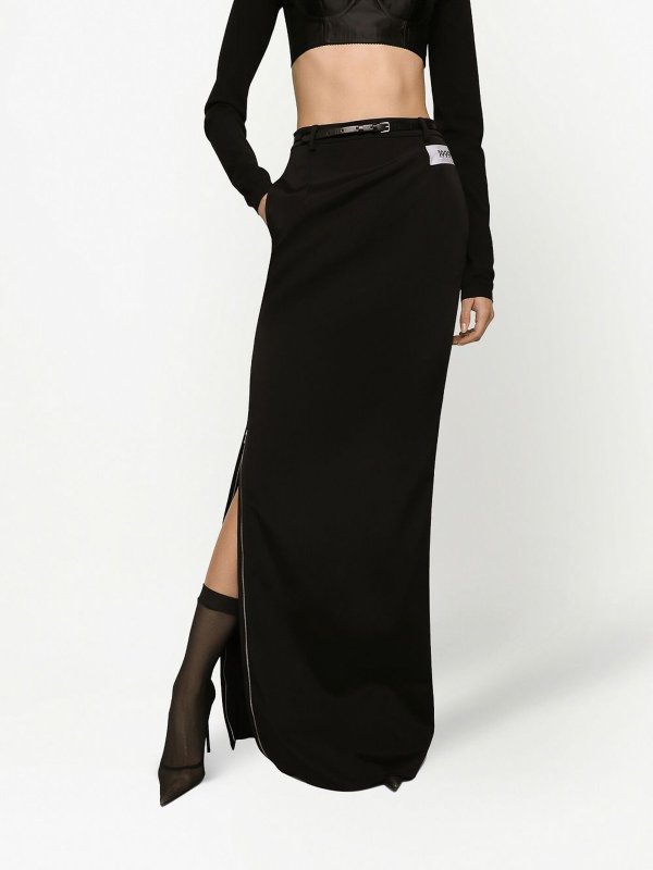 DOLCE & GABBANA buy online Number-patch straight skirt
