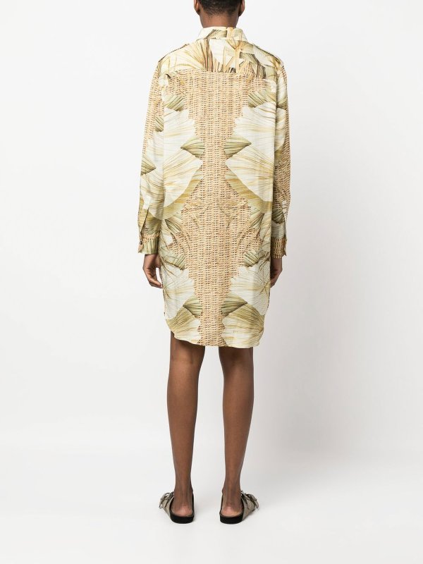 膝丈ドレス - ベージュ shop online: FAY