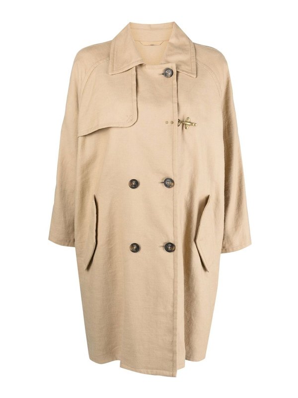 FAY: Abrigos semilargos - Abrigo Midi - Beis