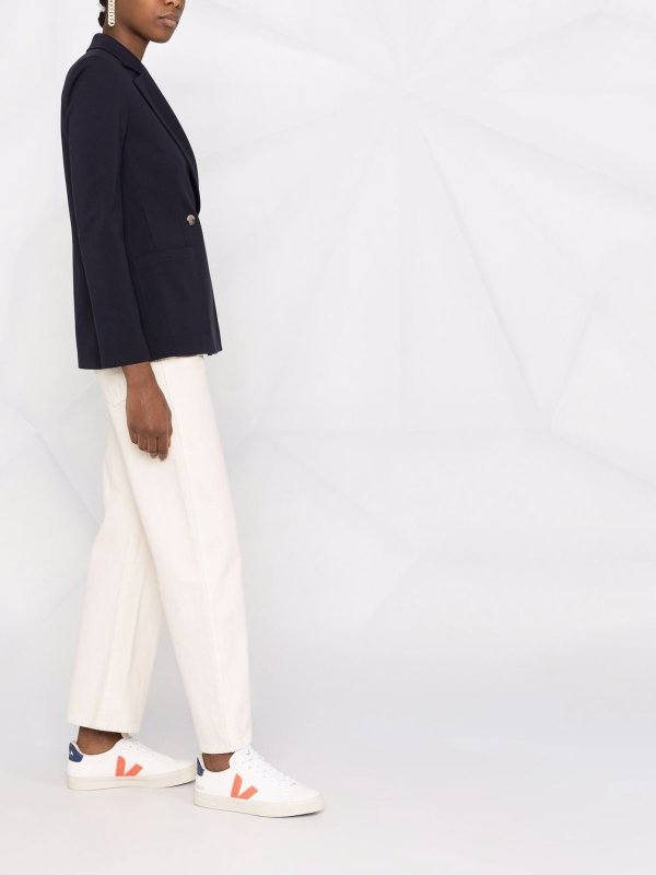 Notched-lapel double-breasted jacket shop online: HARRIS WHARF LONDON