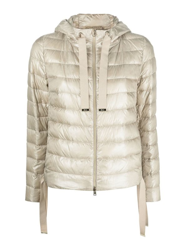 HERNO: padded jackets - Quilted hooded down jacket