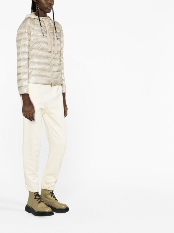 HERNO: padded jackets online - Quilted hooded down jacket