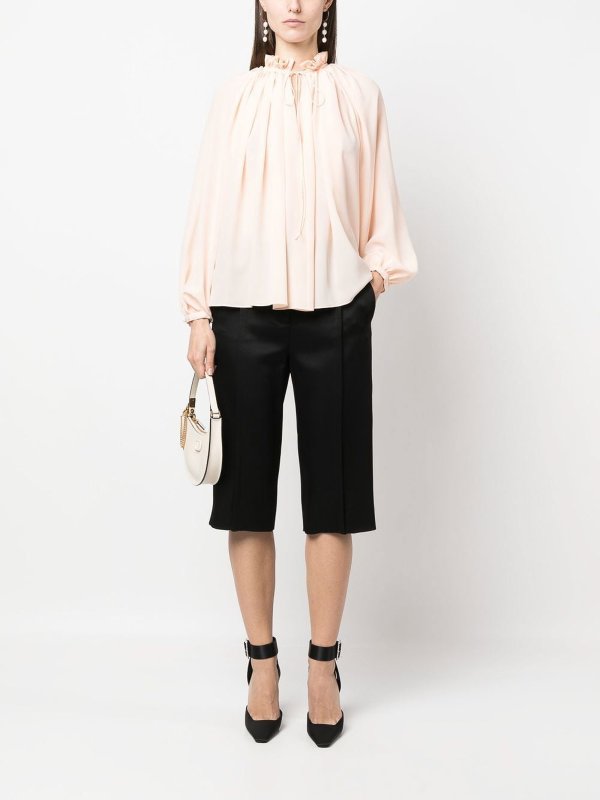 LANVIN: blouses online - Pleated-neckline blouse