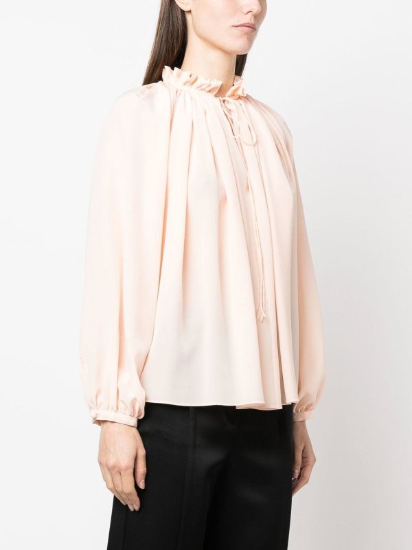 iKRIX LANVIN: blouses - Pleated-neckline blouse
