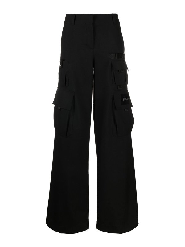 OFF-WHITE: Casual Hosen - Casual Hose - Schwarz