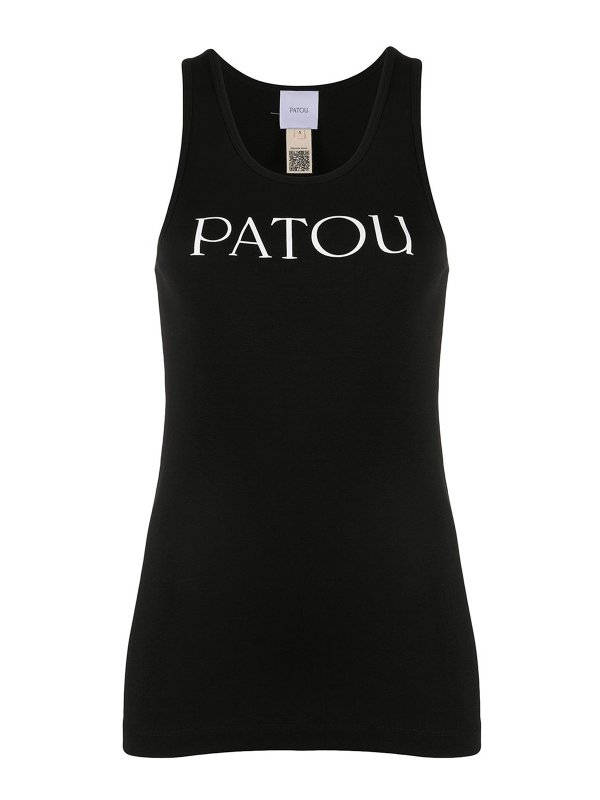 PATOU: Tops & Tank tops - Scoop neck logo tank top