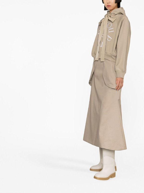 PATOU: Sweatshirts & Sweaters online - Logo cropped hoodie