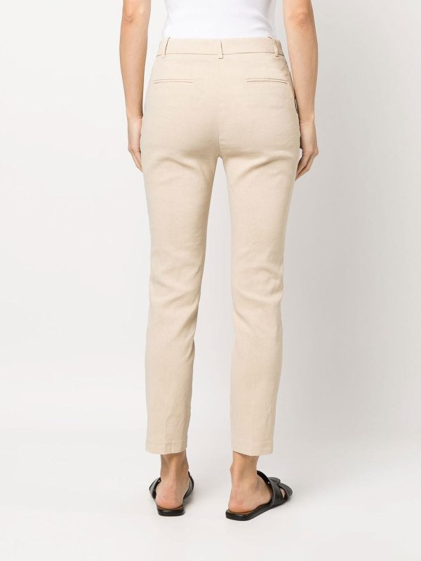 Buy Light Blue Linen Elasticated Wide Leg Formal Trouser Online |  FableStreet