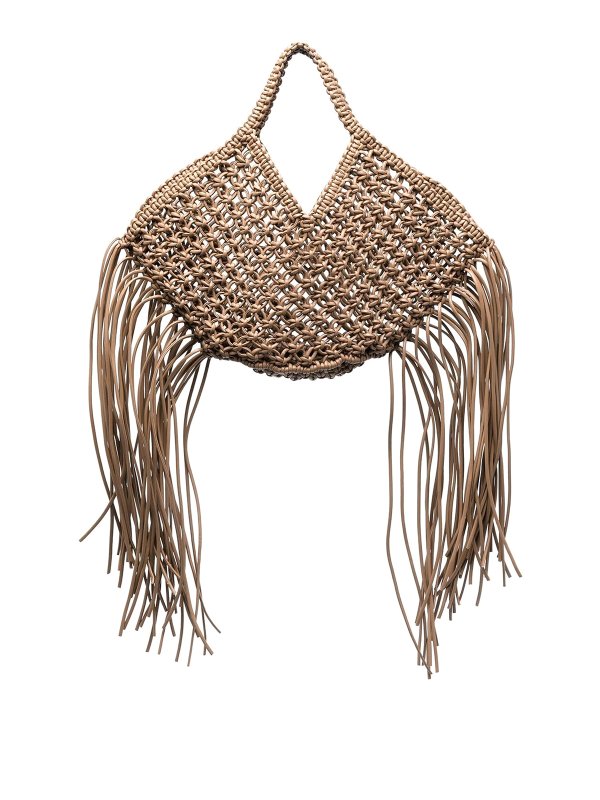 YUZEFI: clutches - Small woven basket handbag