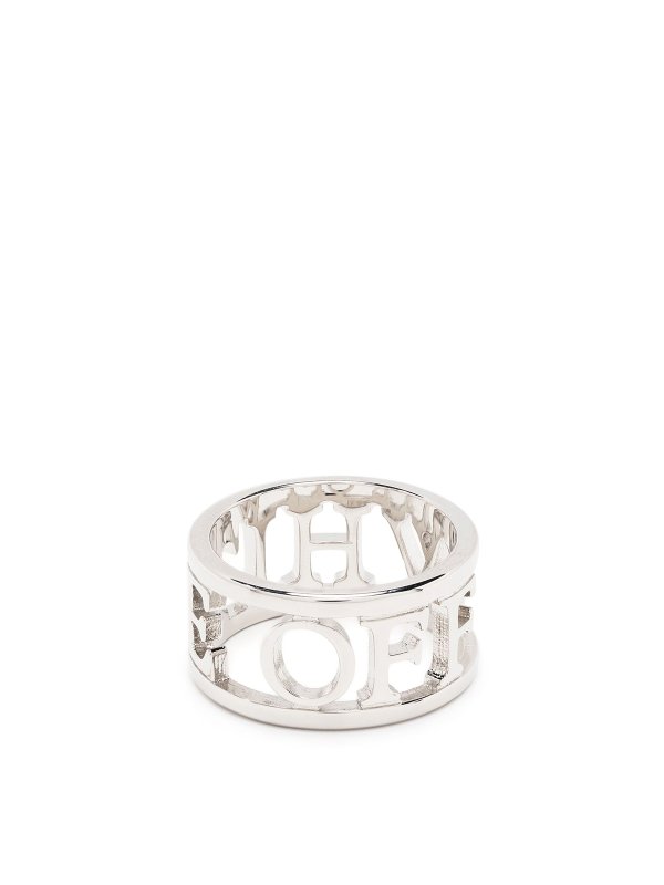 OFF-WHITE: Bagues - Bague - Argent