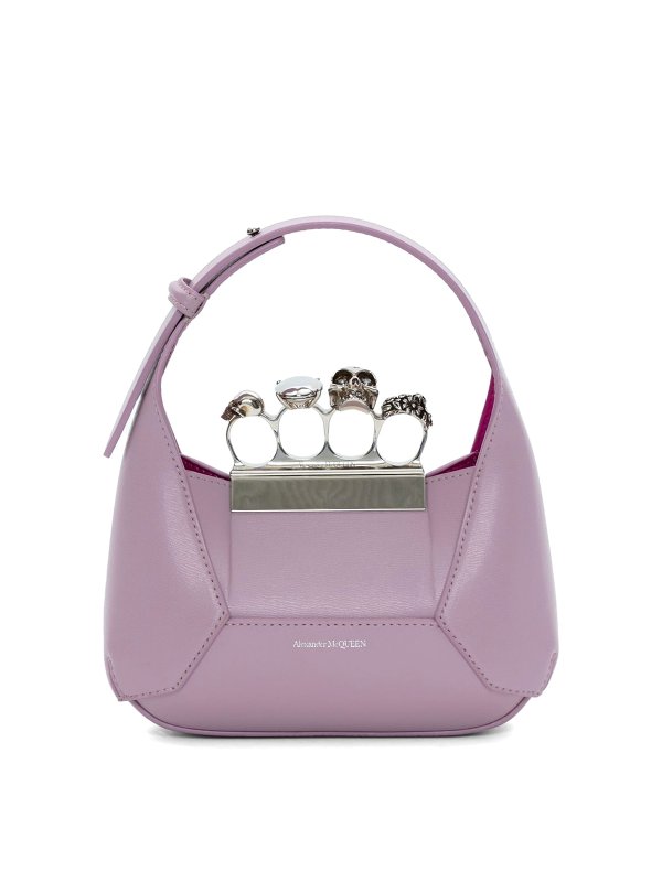 ALEXANDER MCQUEEN: borse a spalla - Mini bag in pelle hobo gioiello