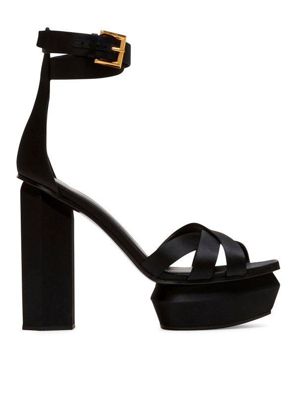 Balmain: Sandalen - Sandalen - Schwarz