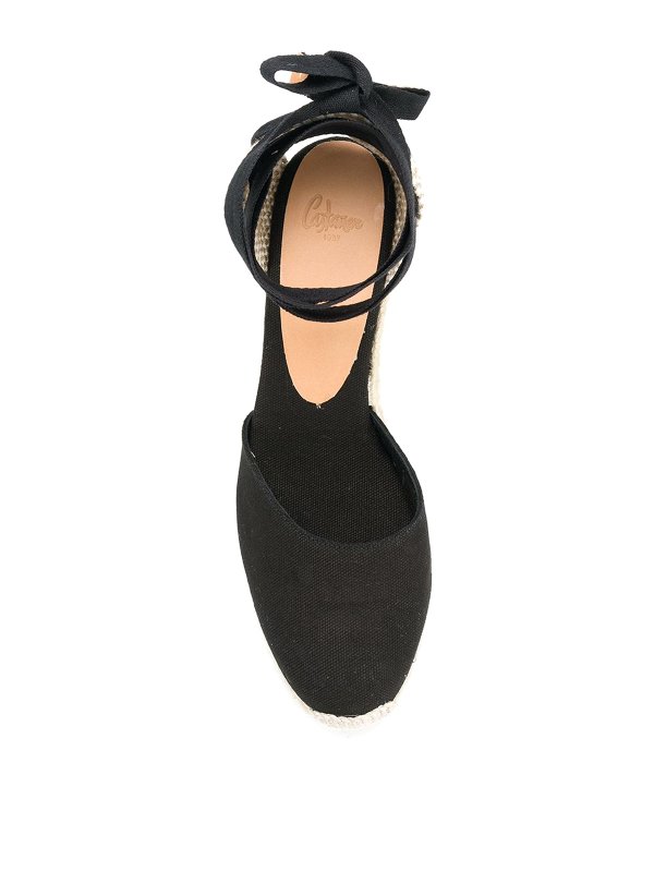 Jute and canvas wedge espadrilles shop online: CASTANER