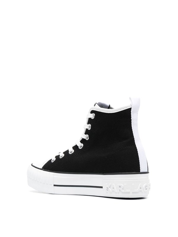 Black kampus max karl ikonic sneakers shop online: KARL LAGERFELD
