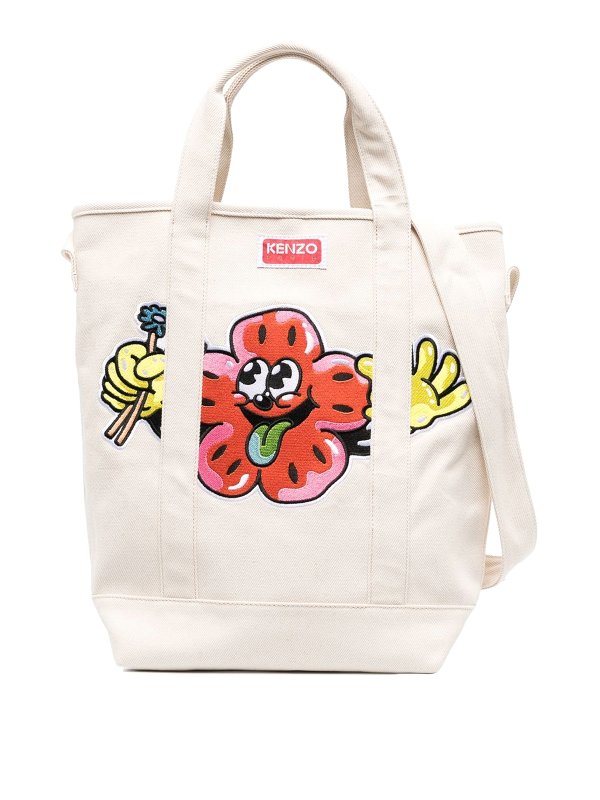 KENZO: トートバッグ - トートバッグ - 白