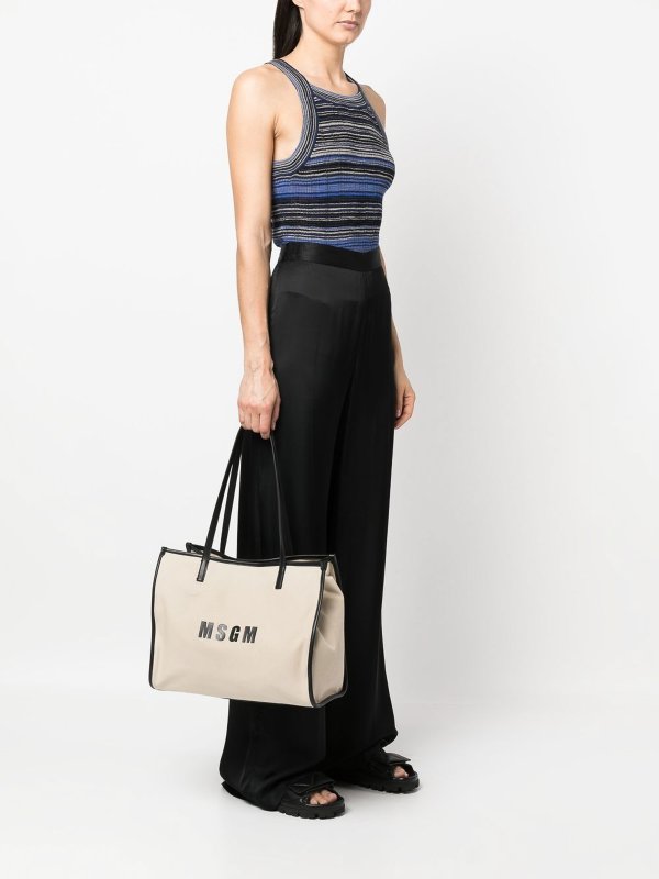 SMALL VLTN PRINT CANVAS TOTE BAG