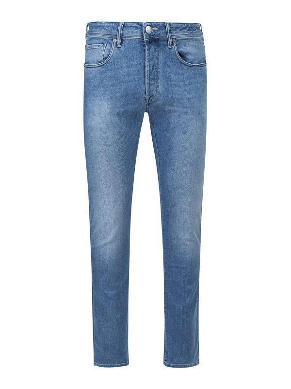 INCOTEX: skinny jeans - Slim fit stretch cotton jeans