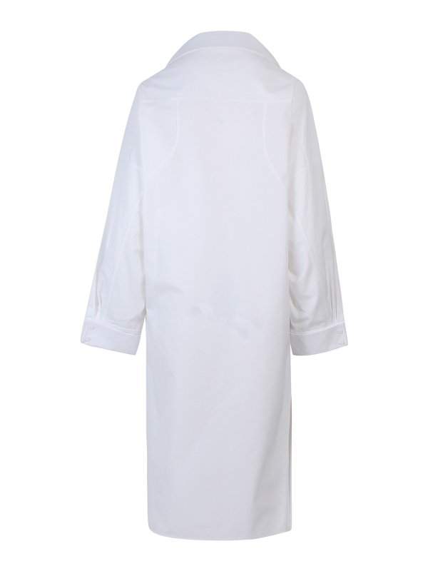 KRIZIA: abiti al ginocchio online - Abito in cotone con scollo asimmetrico