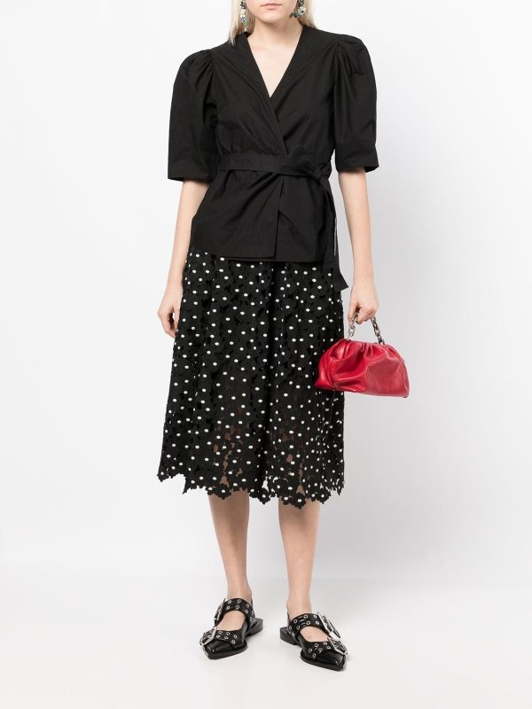 GANNI: Tops & Tank tops online - Wrap-design blouse