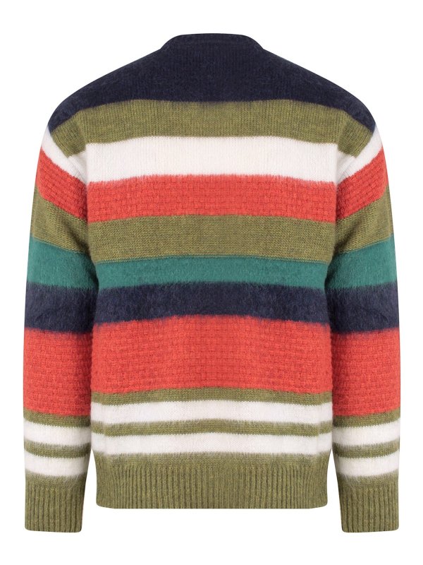 DSQUARED2: crew necks online - Wool blend sweater with striped motif