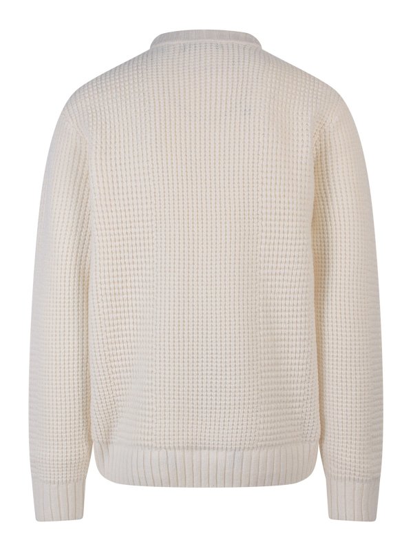 FRED PERRY: crew necks online - Scaled texture wool sweater