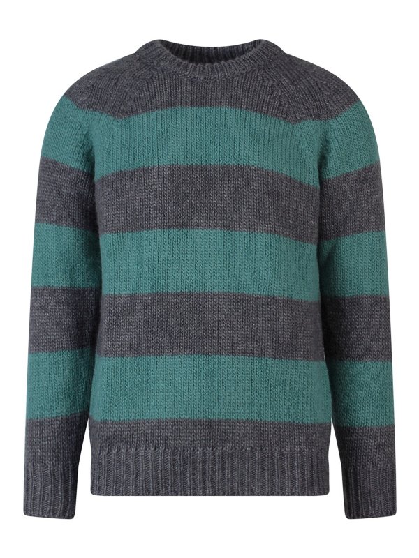 PT TORINO: Strickpullover mit Rundhalsausschnitt - Rundhalspullover - Grün