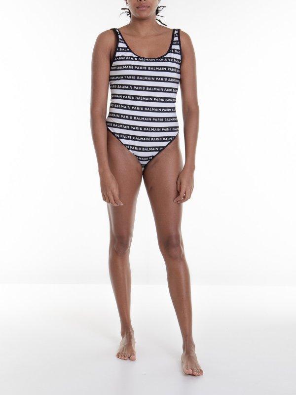 Balmain: Badeanzüge online - Badeanzug - Weiß