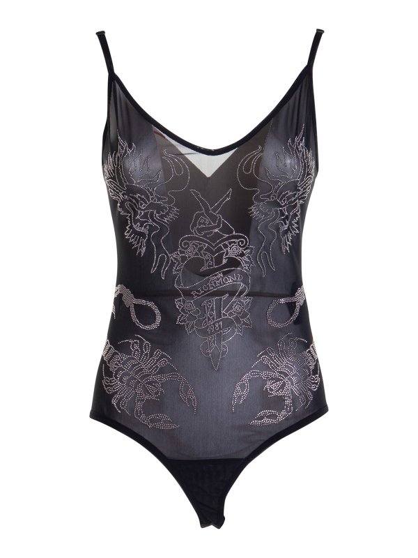 JOHN RICHMOND: トップス＆タンクトップ - トップ/タンクトップ - 黒