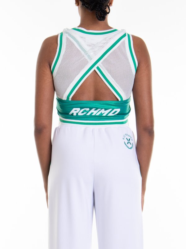 トップ/タンクトップ - 緑 shop online: JOHN RICHMOND