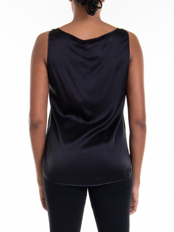 Silk boat neck top shop online: Max Mara