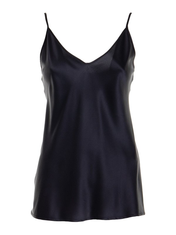Max Mara: Tops & Tank tops - Silk top with thin straps