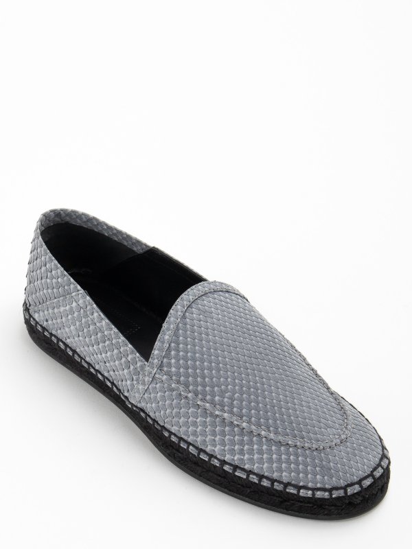 iKRIX BRIONI: Loafers & Slippers - Piton effect leather slippers