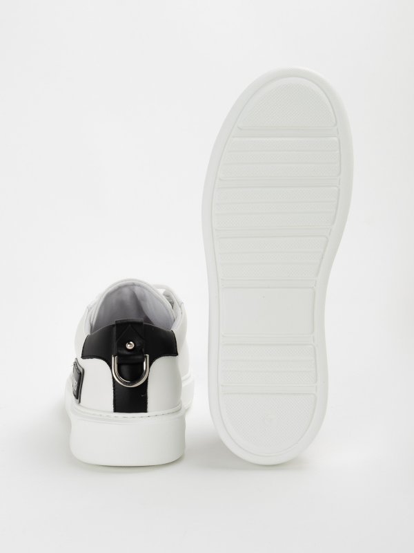 LES HOMMES buy online Logo patch leather sneakers
