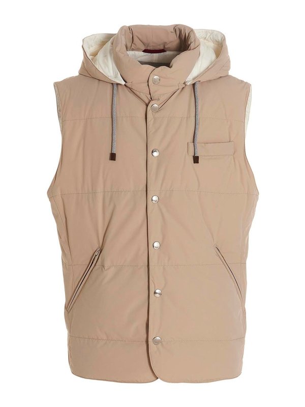 BRUNELLO CUCINELLI: padded jackets - Nylon vest