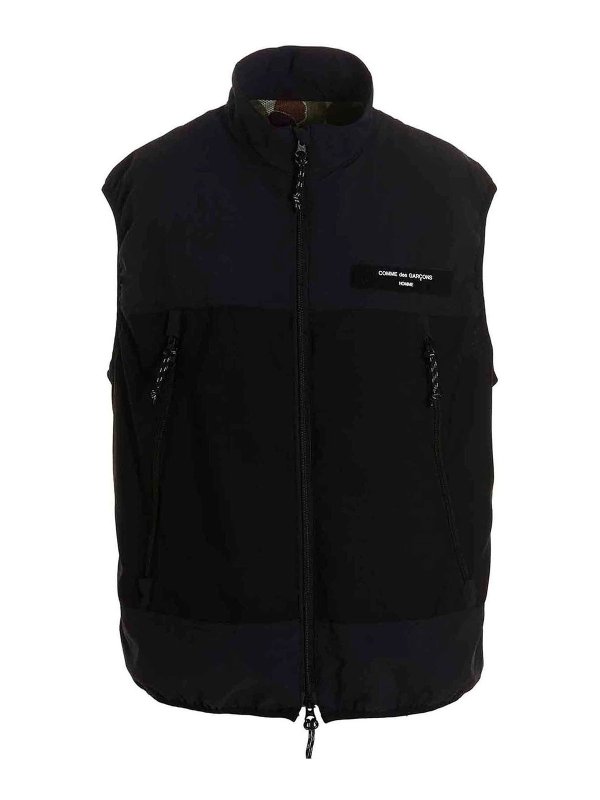 COMME DES GARÇONS HOMMES PLUS: gilet - Gilet con etichetta logo