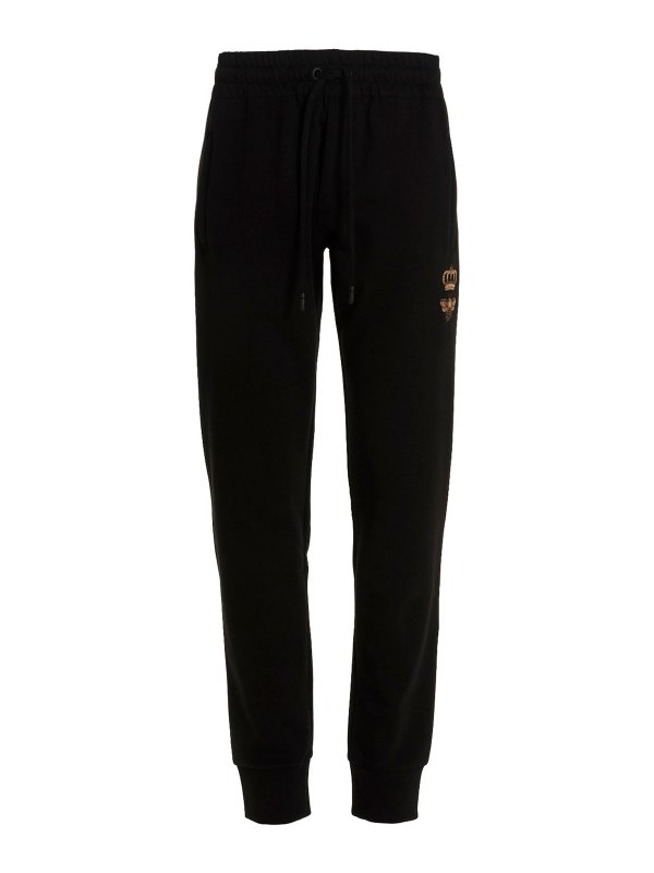 DOLCE & GABBANA: tracksuit bottoms - Black sicily joggers