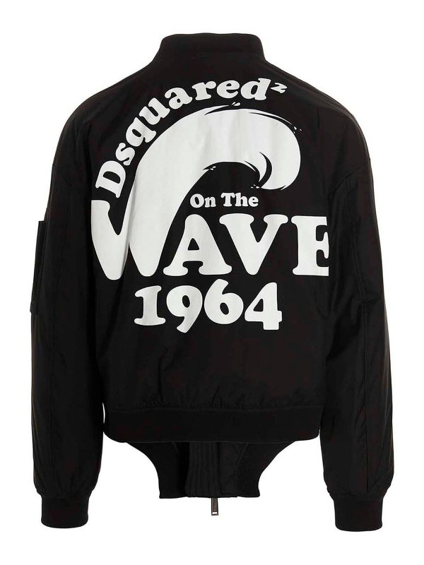 DSQUARED2: padded jackets online - D2 on the wave bomber