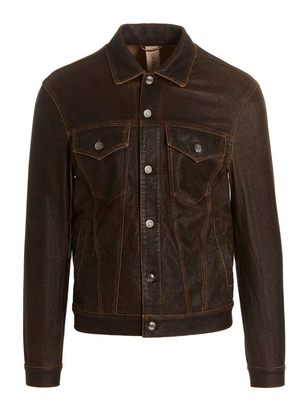 GIORGIO BRATO: leather jacket - Leather jacket