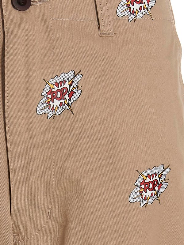 iKRIX JUNYA WATANABE: casual trousers - Pop roy lichtenstein pants