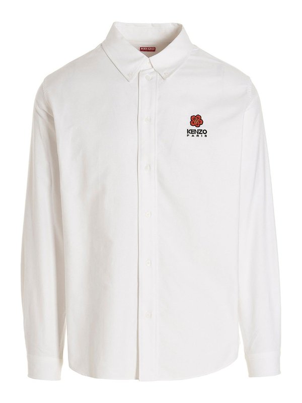 KENZO: shirts - Embroidered logo shirt