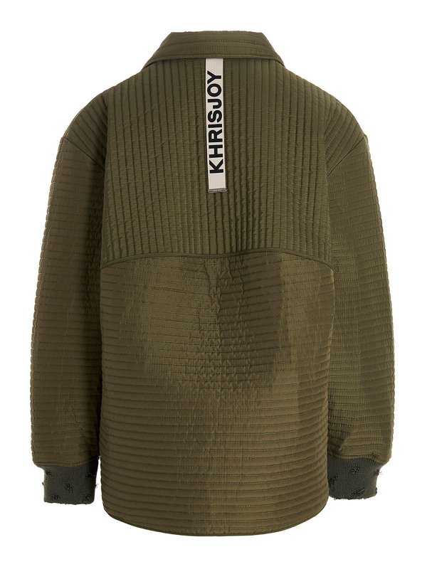 KHRISJOY: Vestes-rembourrees online - Chore Quilted Stripes - Vert