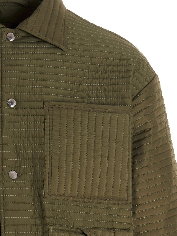 iKRIX KHRISJOY: Vestes-rembourrees - Chore Quilted Stripes - Vert