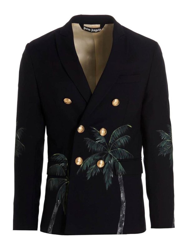 Palm Angels: Blazer - Blazer - Blau